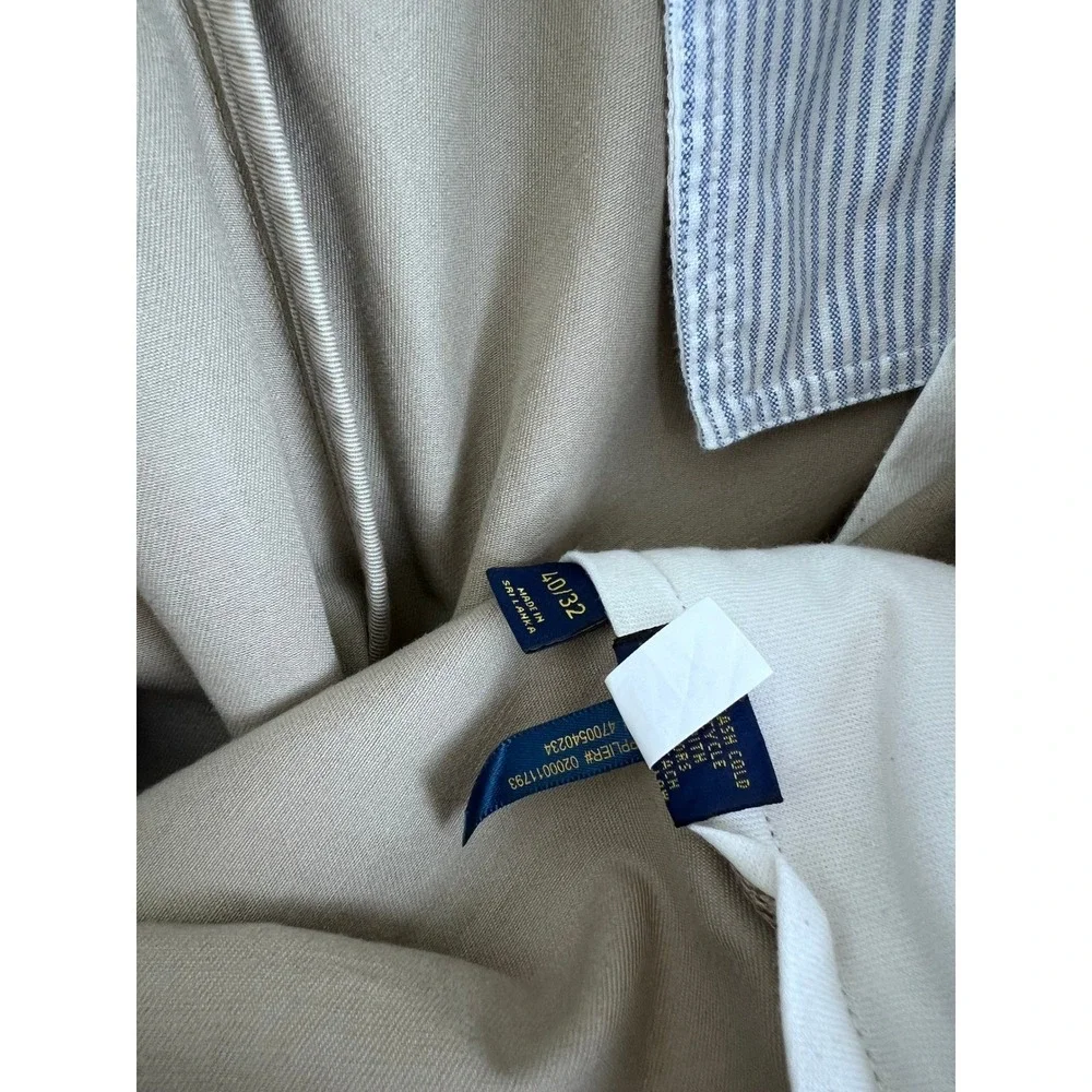Polo Ralph Lauren Relaxed Fit‎ Chino Pants Mens 40x31 Tan Khaki Cotton Twill